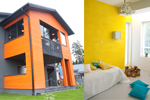 Färgglada hus med nya lösningar Färgglada hus med nya lösningar