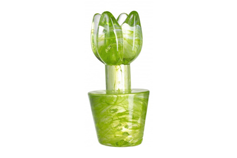 Flower Power glasskulptur grön - Se mer på vår hemsida
