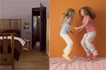 Romantiska naturf�rger till tr� med struktur