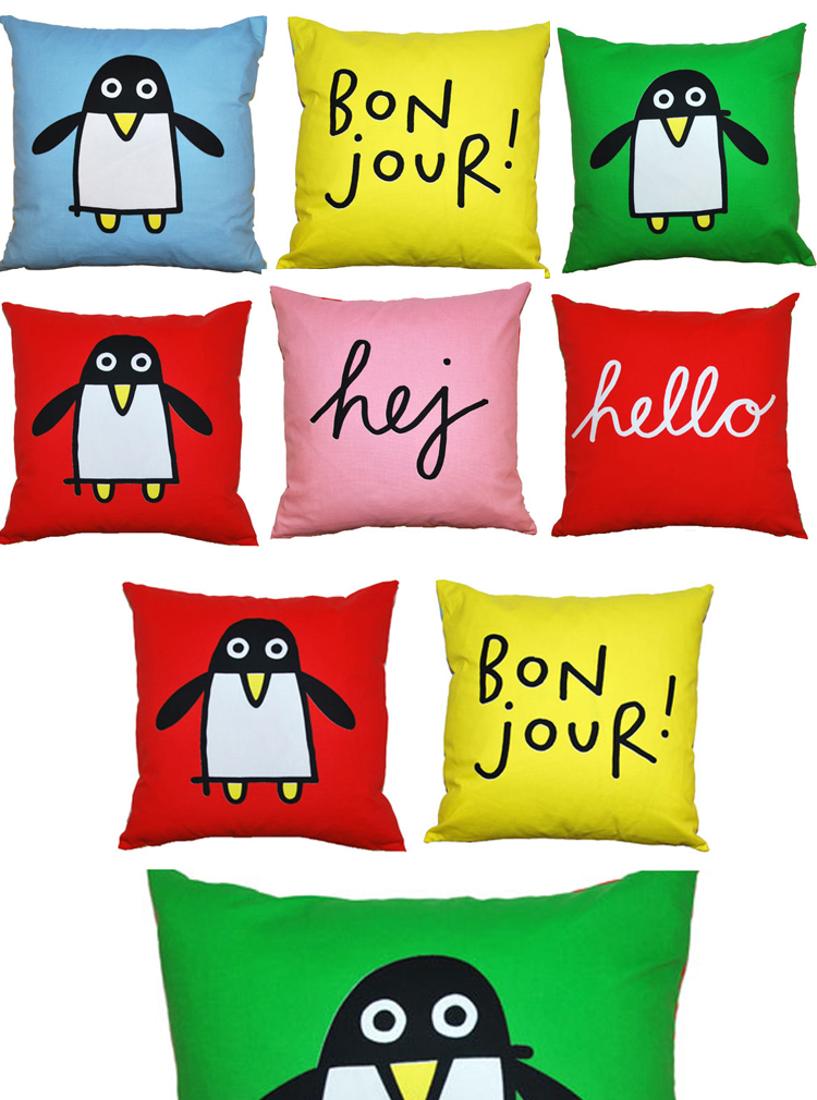 Vinn en pingvinkudde-designad av Karin Mannerstål!