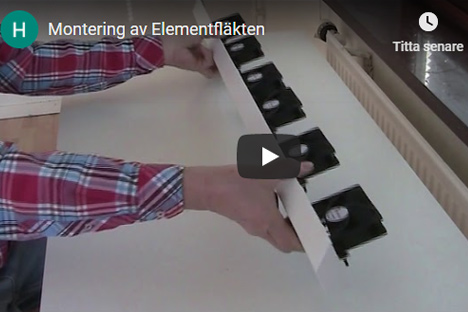 Video: Montering av elementfläkten - Se mer på vår hemsida