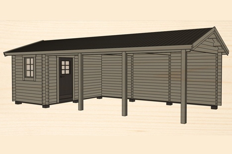 GRANNÄS CARPORT MED FÖRRÅD 23 KVM - Se mer på vår hemsida