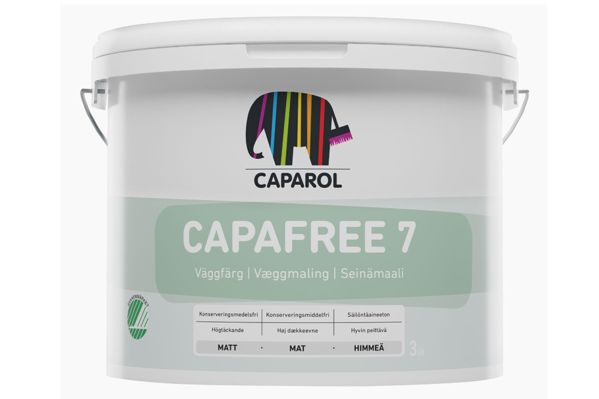 Capafree 7 Konserveringsmedelsfri väggfärg - Se mer på vår hemsida