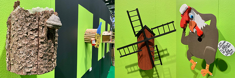 Inspirerande fågelholkar på trädgårdsmässan Inspirerande fågelholkar på trädgårdsmässan