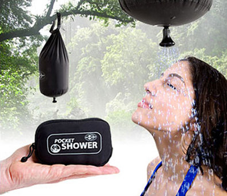 Pocket shower -duscha utomhus!