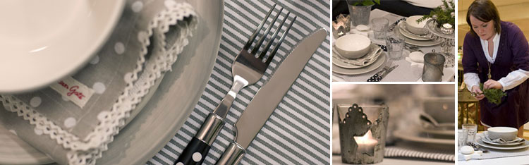 ”Shabby Chic” på bordet i jul ”Shabby Chic” på bordet i jul