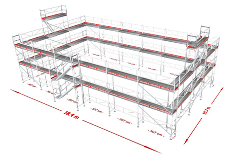 Ramställning 354 m2 Alu