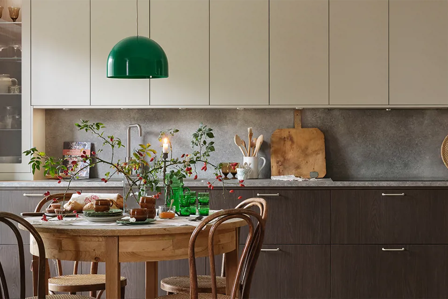 Kök Ilse beige och brun ek