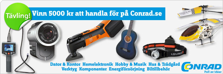 Vinnare av presentkort på 5000 kr hos Conrad.se!